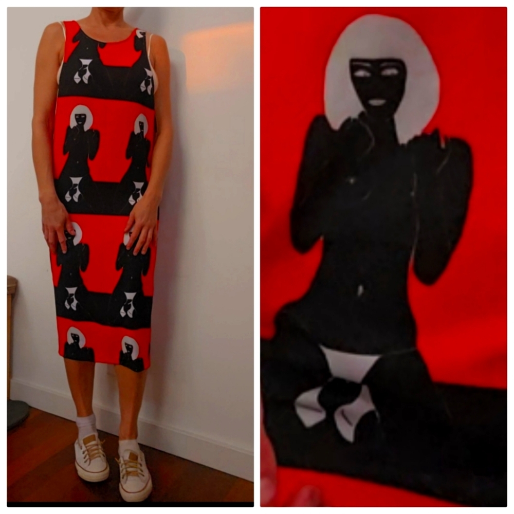Epic Kith Church SAMPLE s & m COUTURE edgy trompe L'oeil body dress xs